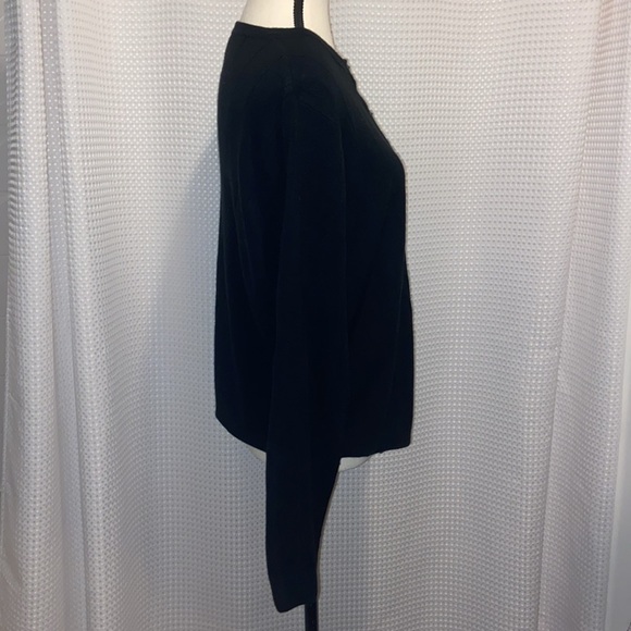 Woman East West Fashions long sleeved buttoned soft black cardigan size Large - Picture 10 of 11